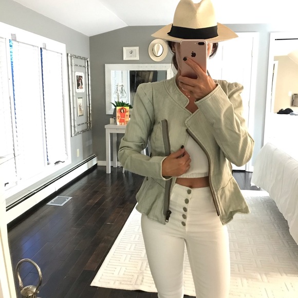 Free People Jackets & Blazers - Vintage Free People pale green peplum jacket  2